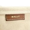 Excellent BALLY Tote Bag AKELEI Large Logo Leather Patch Canvas Ivory System Used