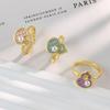 Lantern-shaped Auspicious Charm Necklace for Women, Light Luxury, High-end, Elegant Earrings and Rings Accessory Set