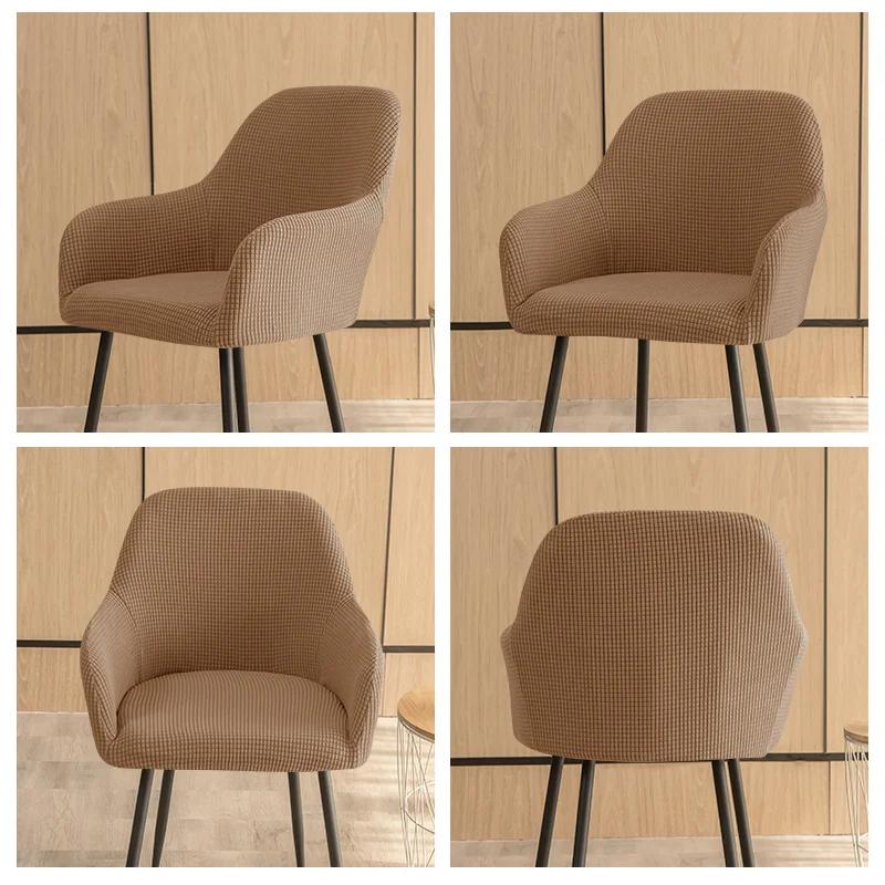 Chair Cover Stretch Polar Fleece Dining Chair Covers Armchair Cover Kitchen Seat Covers Chairs For Hotel Home Party High Arm