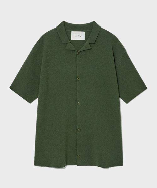 VTWO Short Sleeve Knit Shirt_Green