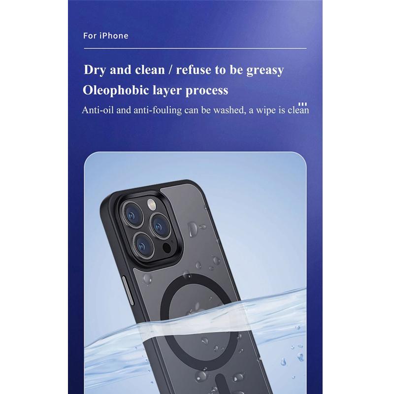 Matte Magnetic Phone Case for Magsafe Mag Safe iPhone Air 17E 17 E 16E 16 Pro Max 15 Plus 14 13 12 11 Frosted Translucent Back Phone Cover Accessories