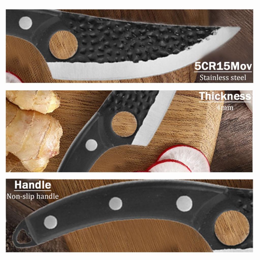 1pcs Utility Knife Boning Knife Stainless Steel Chef Knife for Cooking Small Pocket Kitchen Knife with Sheath