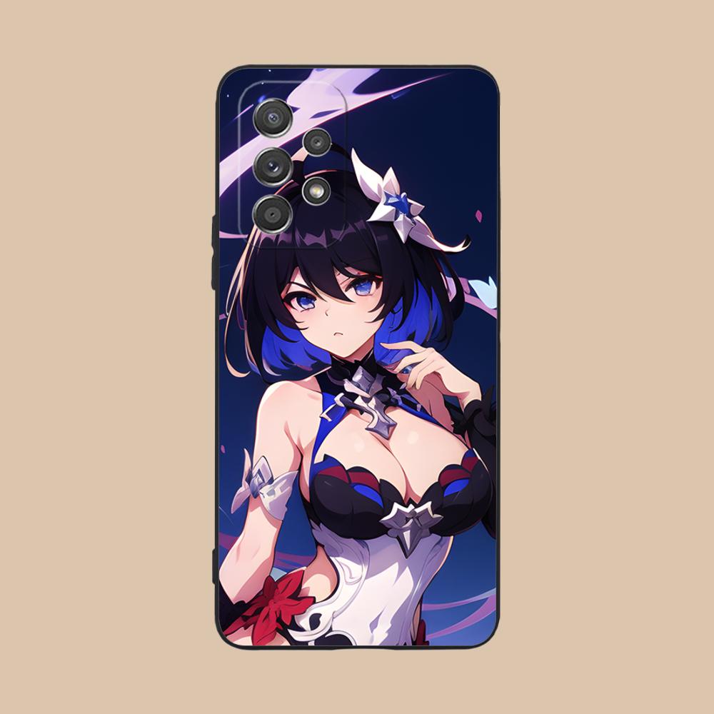 HSR Seele Matte TPU Mobile Phone Case for Samsung Galaxy M55 54 42 35 34 33 32 23 22 15 14 13 12 F55 5G Colorful Cover