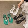Fashion Beach Shoes, Rhinelette Sandals, a New Trendy Style for Women In 2025, Featuring Toe Clippers and Bohemian Skirts