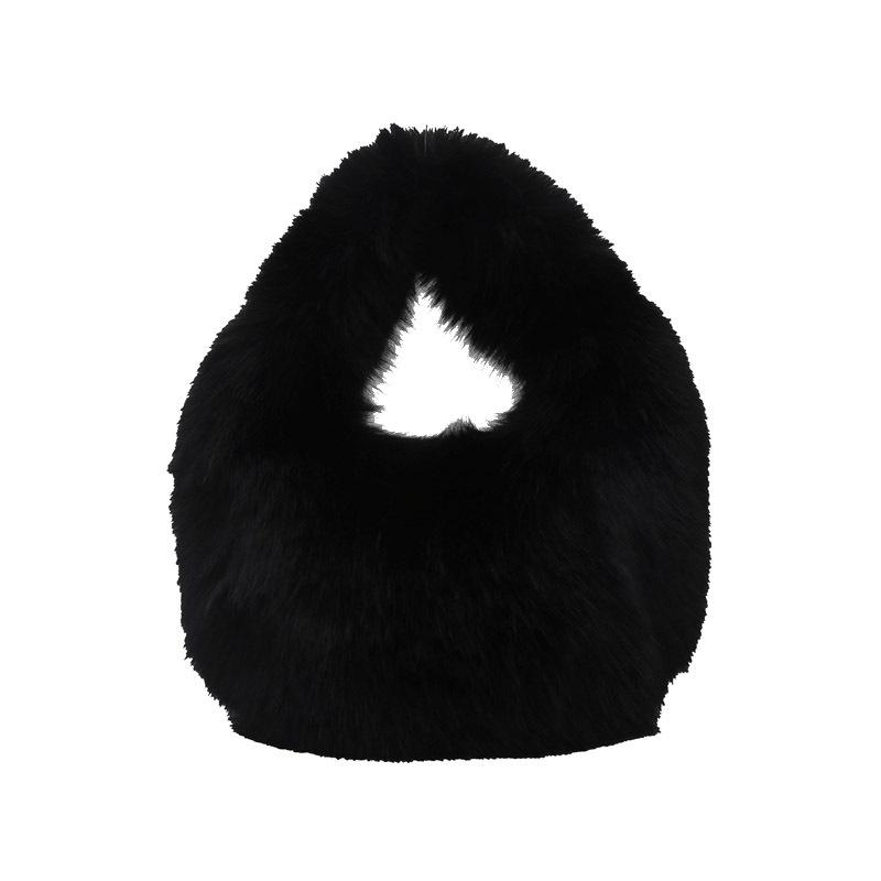 Fashion Plush Bag Women's Large Capacity 2025 New Autumn and Winter Niche One-shoulder Portable Fluffy Dumpling Bag