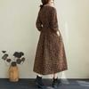 Floral Plus Size Dress Commuter Literary Loose Midi Dress