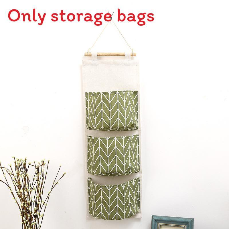 Student Dorm Organizer Wallmounted Multipocket Storage For Clothes Magazines Supplies Green Arrow