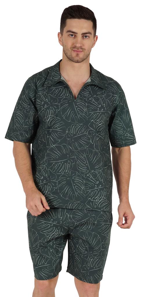 Inkmeso Printed Cotton Nightwear Shorts Set For Men's Summer Half Sleeve Cute Loungewear