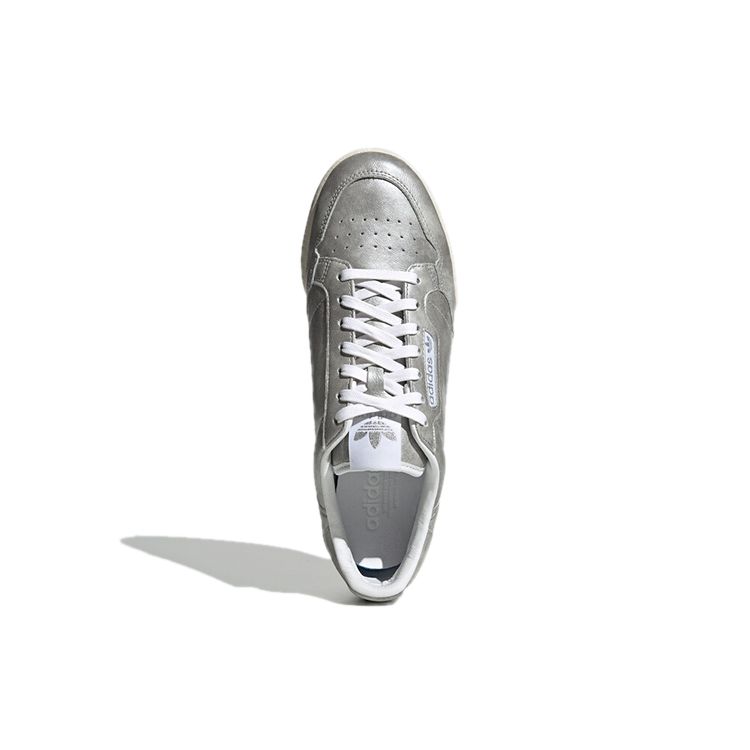 Adidas Originals Continental 80 Durable Low-Top Sneakers Unisex Sneakers Silver EE5390