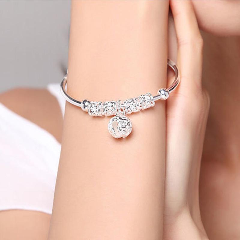 Fijn 925 Sterling Zilver Holle Bellen Bal Armbanden Verstelbare Armbanden voor Vrouwen Mode Vakantiecadeaus Feest Bruiloft Sieraden