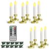 Home Decoration 10Pcs Led Flameless Candle with 4h/6h Timer Remote Candle Flashing Fake Electronic Candles for Wedding Christmas