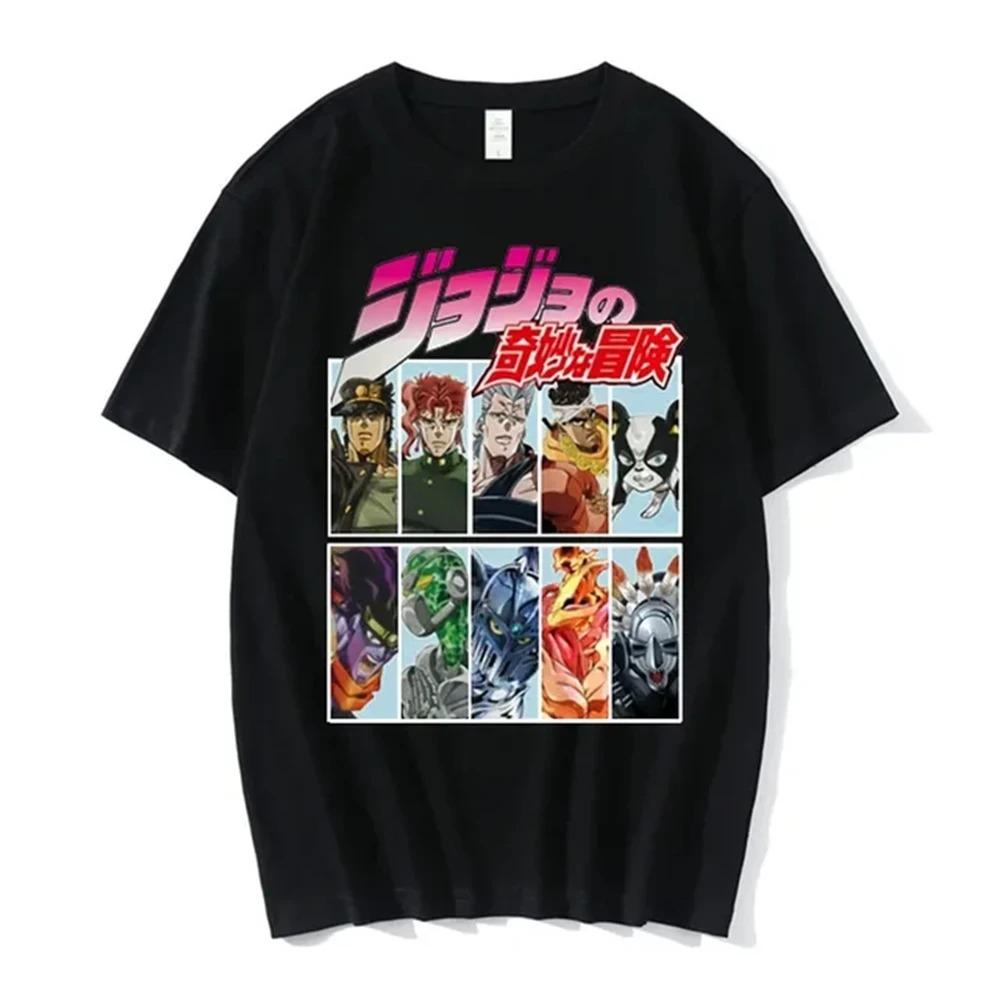 Anime Jojo-Bizarre Adventure Tshirt Men Jotaro Star Platinum Manga Graphic T-shirts Men Women Fashion Short Sleeve Casual