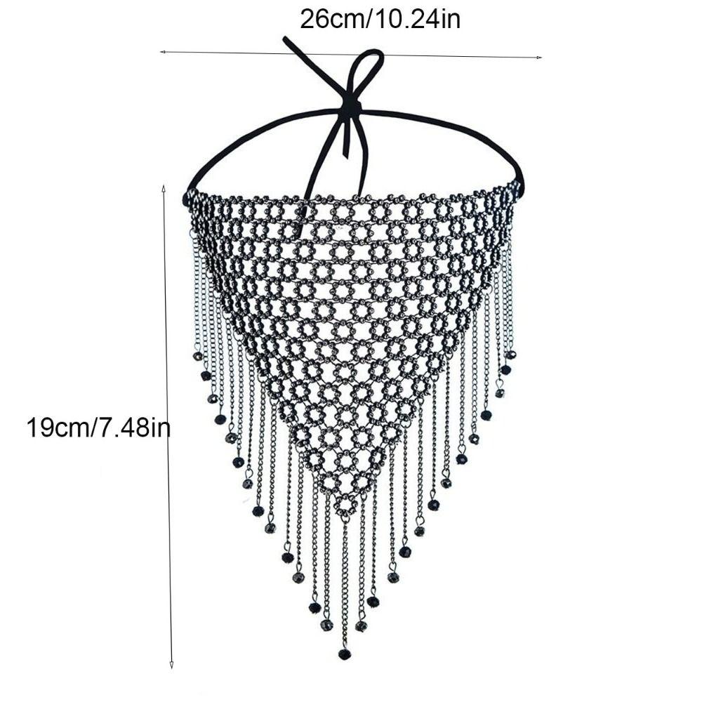 Tassel Face Cover Fishing Net Masquerade Mask Delicate Rhinestone Mask  Dance Party