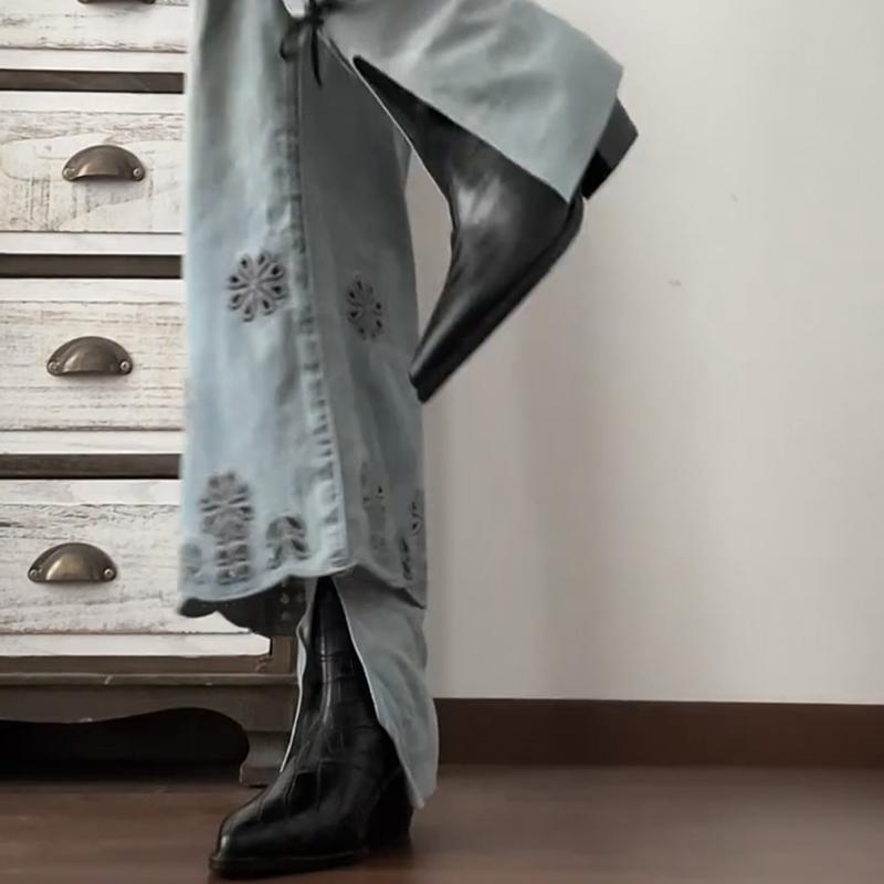 Fashion 2025 New Autumn Winter Women Western Cowboy Boots Vintage Pointed Toe Shoes Ladies Thick Heel Short Botas Zapatos De Mujer