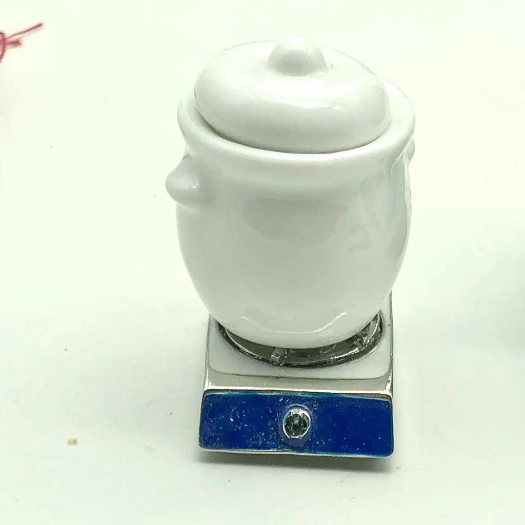Dollhouse Miniature Pharmacy Set with Clay Food, Pot, Stove, Medicine Cabinet, Bowls & Chopsticks