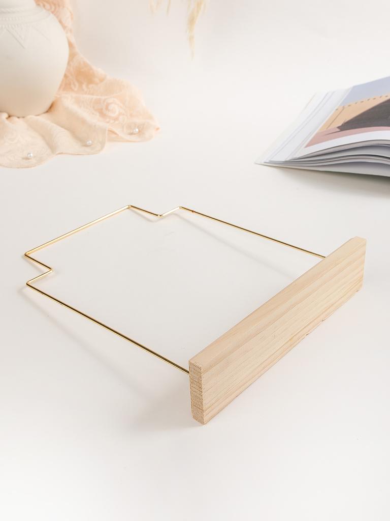 Schmuck Organizer Schmuckständer Halter Präsentationsständer Ohrring Halskette Ring Holz/Metall Goldener Rahmen Ständer Halter