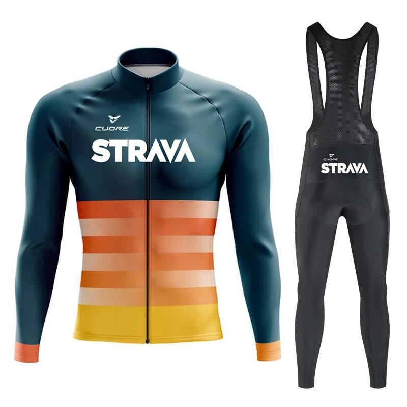 2026 Long-sleeved Cycling Suit Men's and Women's Overalls Road Bicycle Cycling Shirt Quick-drying and Breathable