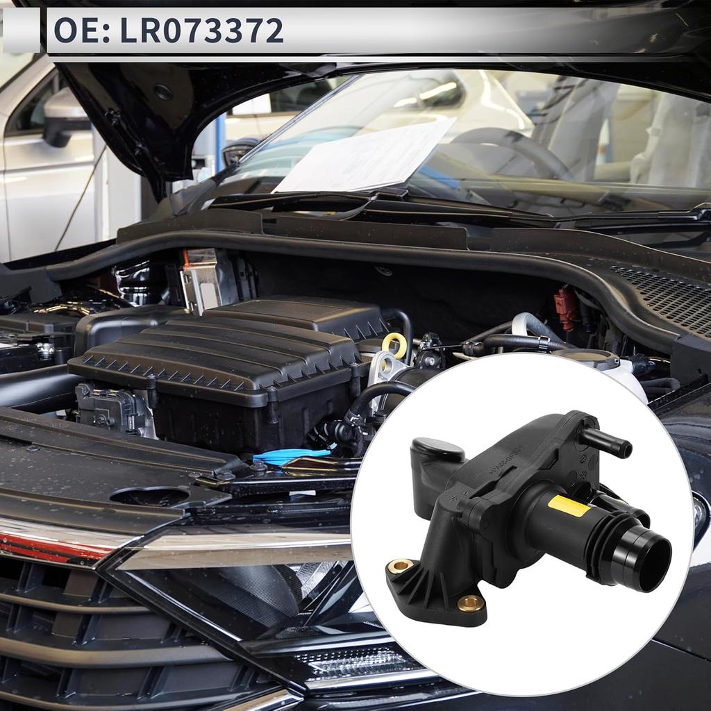 Inner Car Thermostat for Land Rover Range Rover Sport Discovery Durable Engine Coolant Thermostat Housing Assembly No.LR073372 Aluminum Alloy 1 Pcs