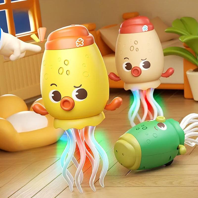 Trendy Dancing Squid Wiggly Wonder Octopus Toy with LED Lights and Music Kids Electronic Pet Toys Interactive Development Toys