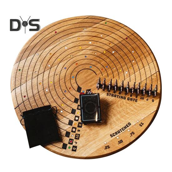 

1 набор игр Scratched Horse с картой для покера Деревянные скачки Настольная игра Многопользовательская интерактивная игра для детей и взрослых Семейная игра для вечеринок Ночью