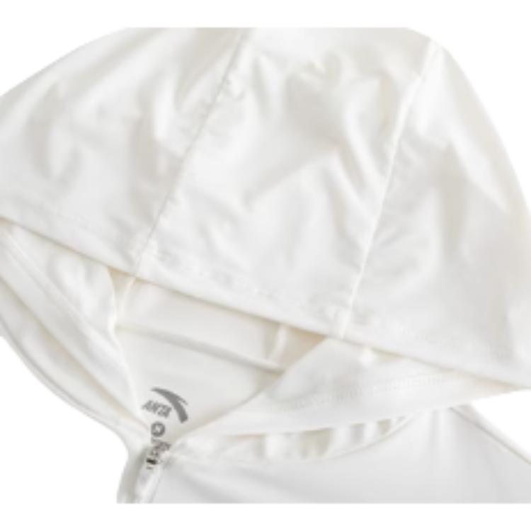 Anta Training Series Solid Color Zip-Up Hooded Comfortable Versatile Long Sleeve Breathable UV Protection Sun Protection Women tops 962527704-1