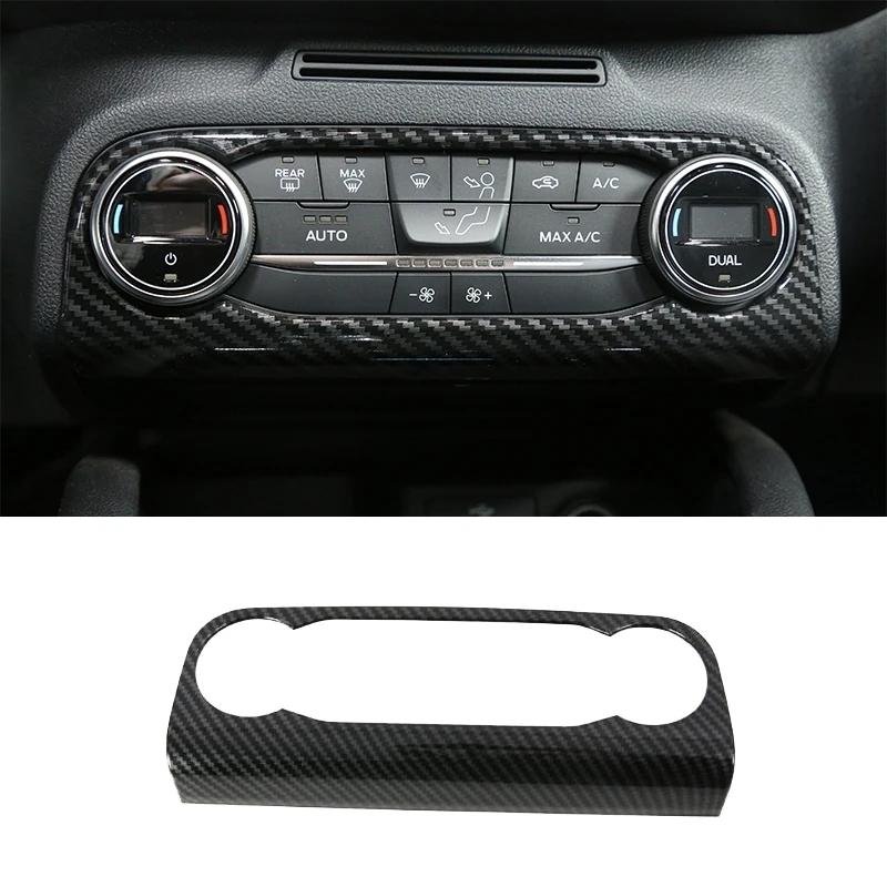 For Ford Focus MK4 Carbon Fiber Look Interior window swtich gear Steering Wheel Headlamp air Switche Button Cover Trim