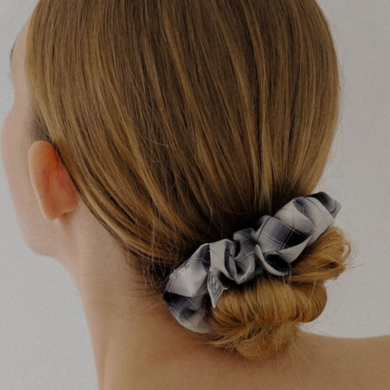 HAS HLD022 Flannel Checks Scrunchie