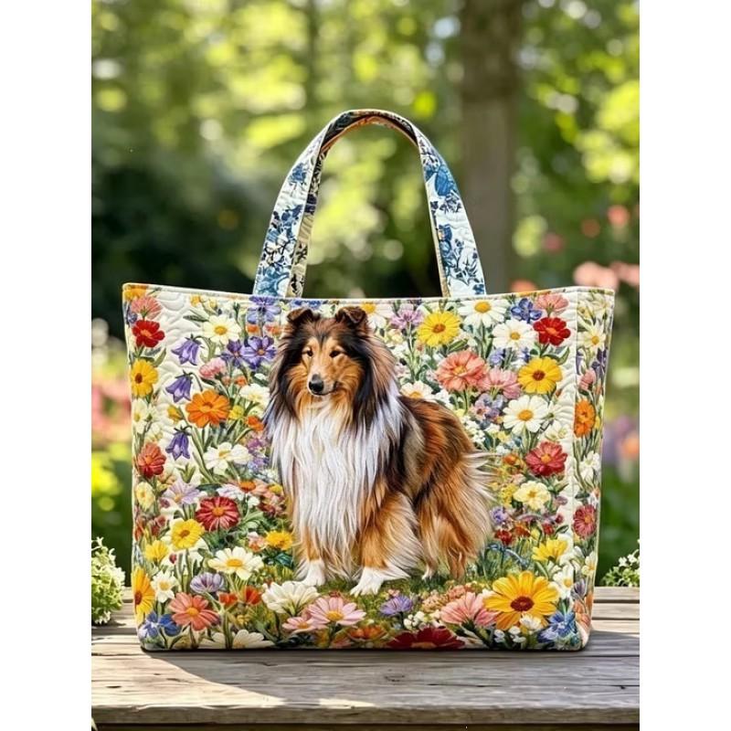 Animal Print Tote Bag - Shoulder Handbag With Zipper Pocket Daily Use Medium Size Street Style