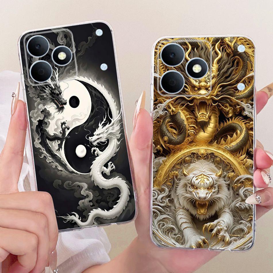 For Realme Note 80 2026 Cool Dragon Tiger Pattern Phone Case For Realme Note80 RMX5388 Soft Silicone TPU Cases Bumpers