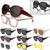 Driving  Glasses Cover Sunglasses Fit Over Glasses Wrap Around Sunglasses Square Shades UV400 Goggles for Men Women