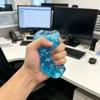 Sensory Stress Relief Toy Soft Squeeze Cube with Floating Particles Clear Transparent Design for Hand Exercise and Focus Enhancement