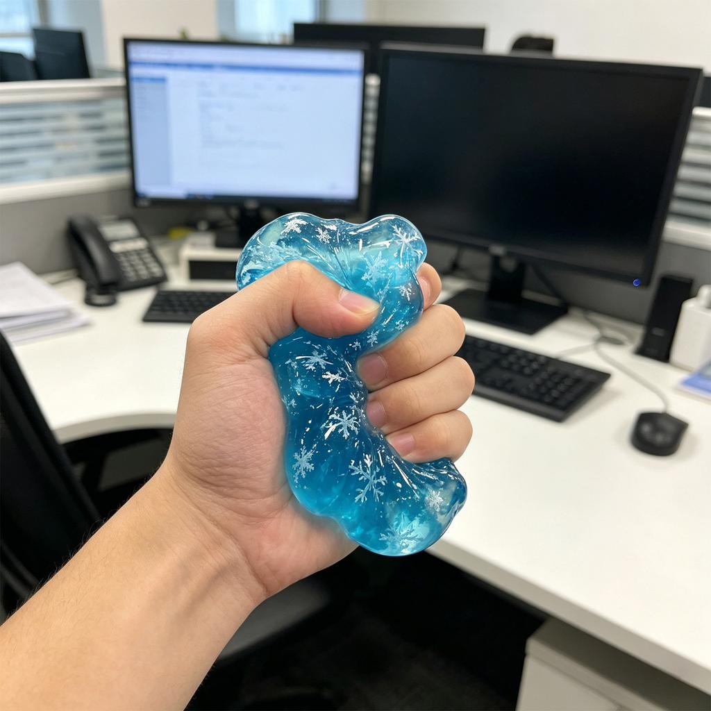 Sensory Stress Relief Toy Soft Squeeze Cube with Floating Particles Clear Transparent Design for Hand Exercise and Focus Enhancement