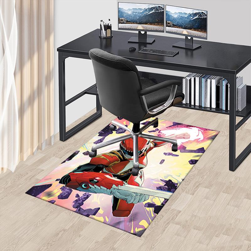 

1pc Power Rangers Red Ranger Anime Cartoon Design Office Chair Mat Non-Slip Carpet for Home Decor, Suitable for All Seasons, Ideal as a Gift.Y068 60cm by 90cm