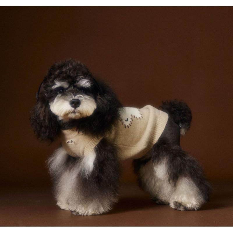 Pet Dog Sweater Vest With Ears Winter Small Breeds Schnauzer Teddy Bichon Frise Warm Knit Sleeveless