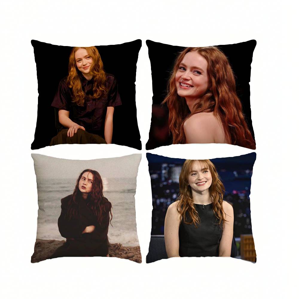 Film And Television Actress S-Sadie S-Sink Square Double-Sided printed Pillow Case Bedroom Bedside Pillow Sofa Cushion Cover