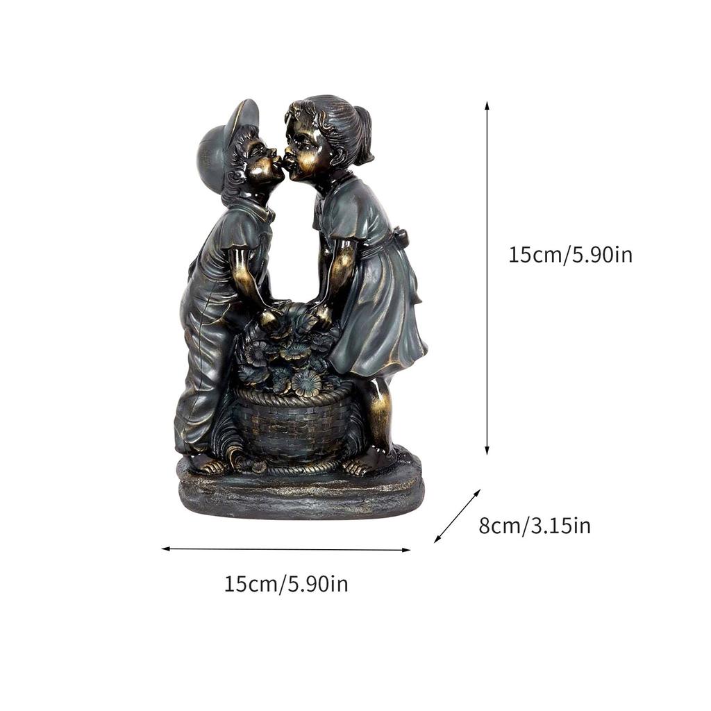 Charmante Gartenfee Figur Dekoration Brunnen Statue Ornament Weiß