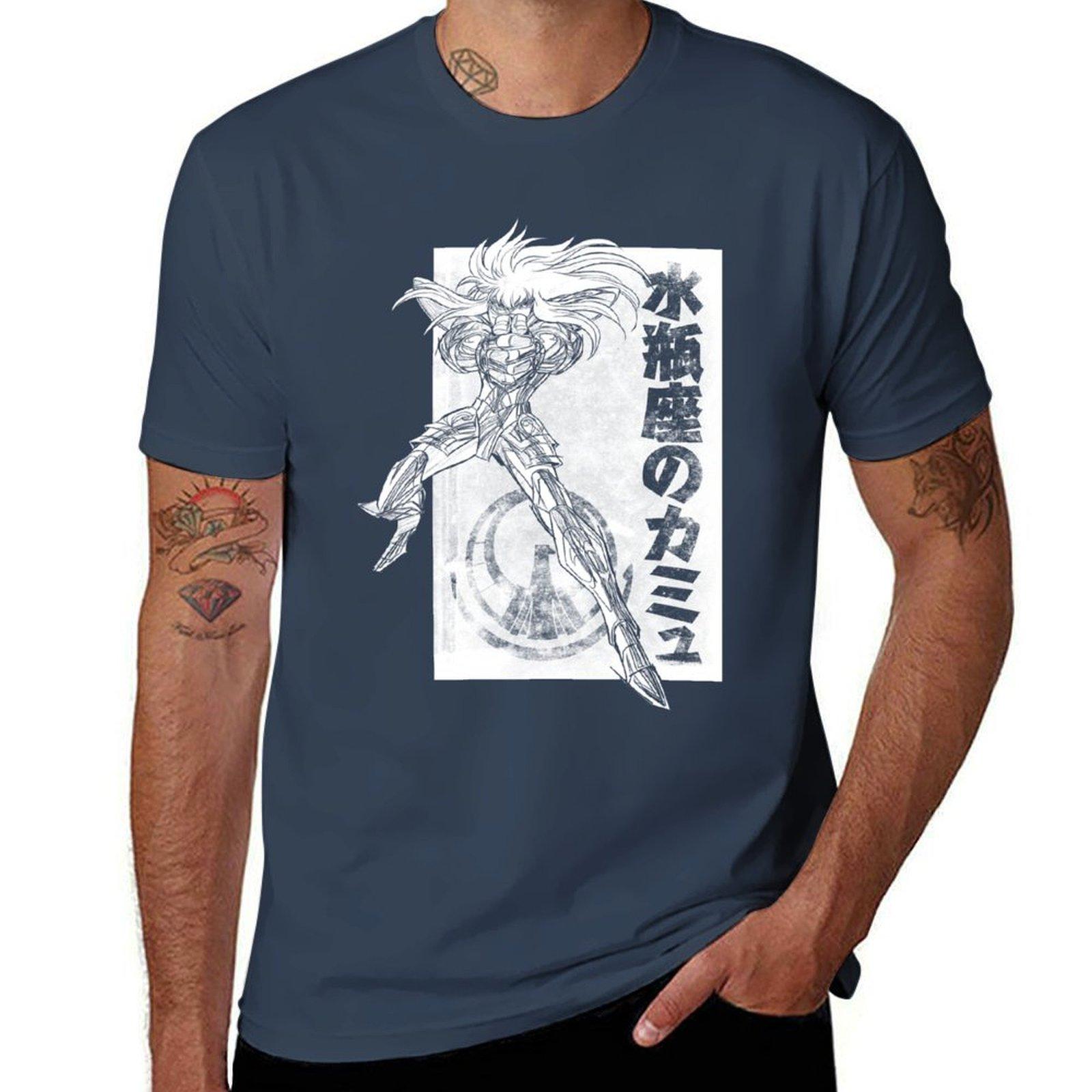 Aquarius shirts no with tshirt prints Camus TShirt t anime S