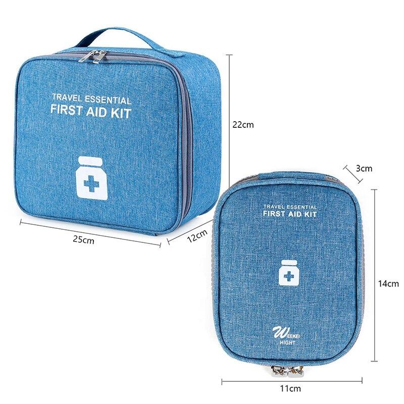 Portable First Aid Kit Storage Bag Oxford Cloth Medicine Storage Bag Emergency Medical Box for Travel Outdoor Camping Survival Bag Pill Case