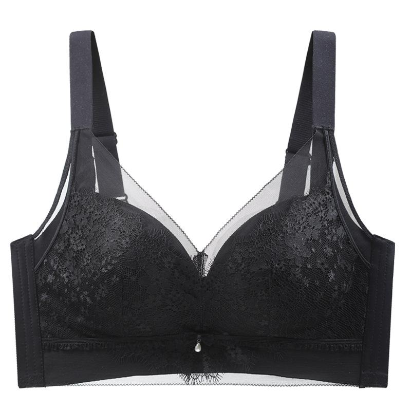 

Plus-size Lingerie for Women Thin Bra Without Underwire Beautiful Back Plus-size Bra Push Up Bra 36/80C чорний