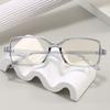 Korean square simple plastic reading glasses for men and women fashion trendy anti blue light Eyewear