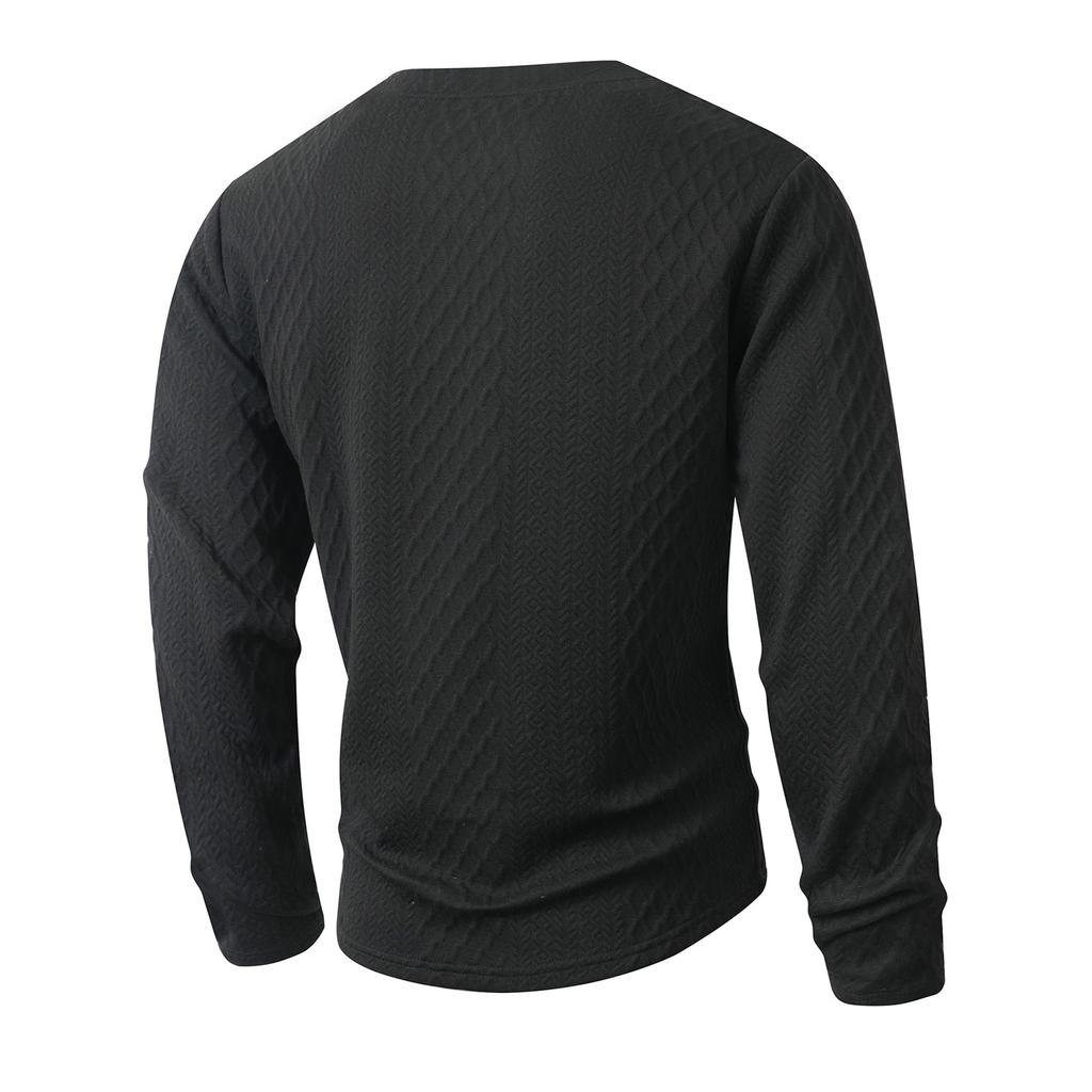 Mens Cable Knit  Casual Long Leeve Crewneck Pullover Sweaters  Textured