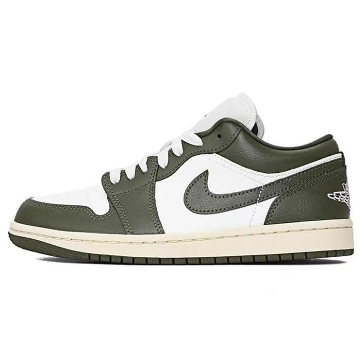 Jordan Air Jordan 1 Bamboo Grove Panda Slip Resistant Abrasion Resistant Low top Vintage Basketball Shoes Unisex DC0774-122(Team181-)