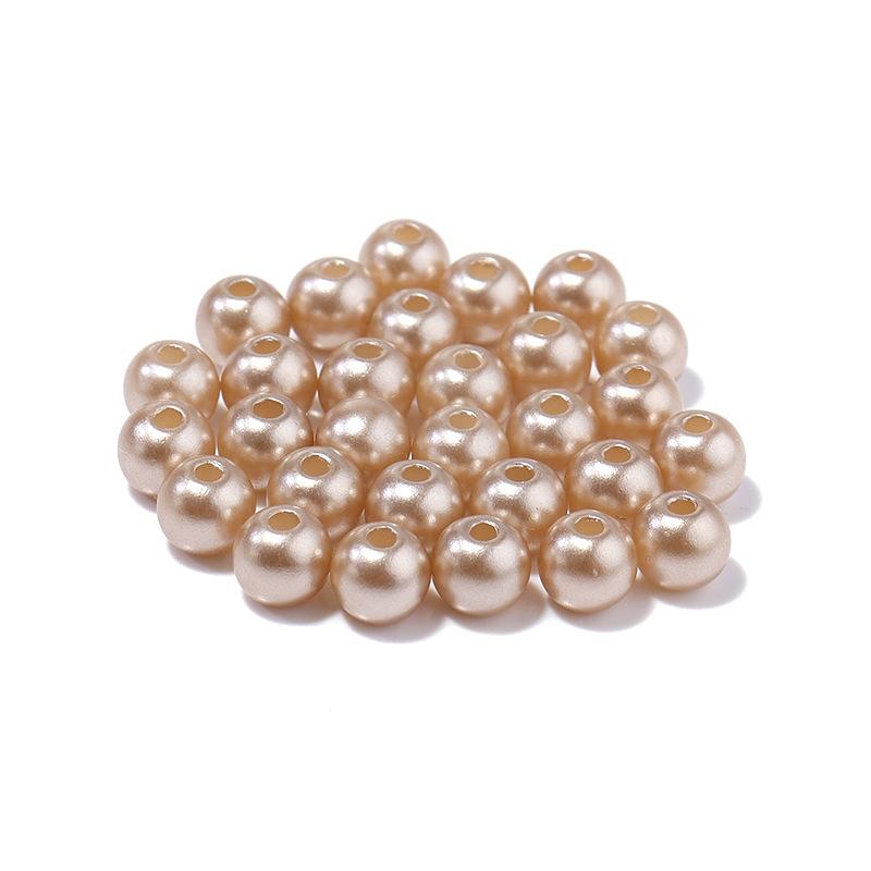 Abs Color Monochrome Straight Hole Imitation Pearl Beaded Bracelet Diy Bracelet Accessories