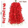 12pcs Thick Wisteria Flowers Fake Wisteria Hanging Flowers Artificial Wisteria Flowers Ceiling Flower Plants Exterior Decoration