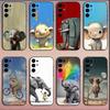 Cute Cool Elephant Phone Case For Samsung S25,S24,S21,S22,S23,S30,Ultra,S20,Plus,Fe,Lite,Note,10,9,5G Black Soft Cover
