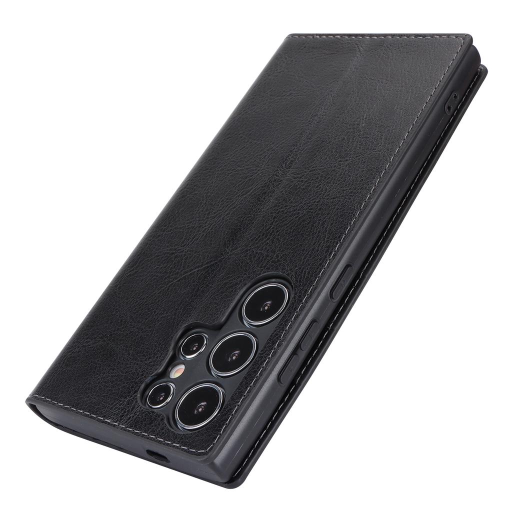For Samsung Galaxy S24 Ultra Case Crazy Horse Texture Split Leather Phone Cover