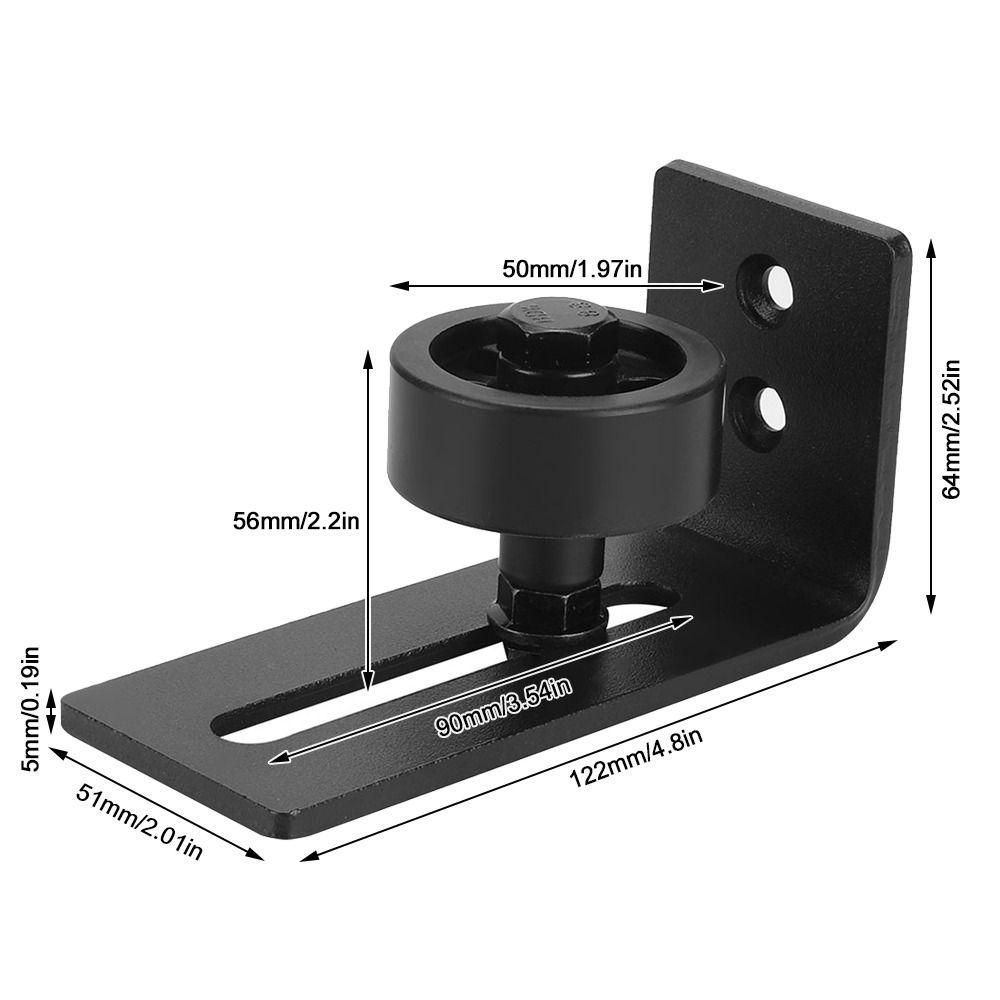 Carbon Steel Guide Rail Black Sliding Door Guide Durable Barn Door Guide Rail Bedroom