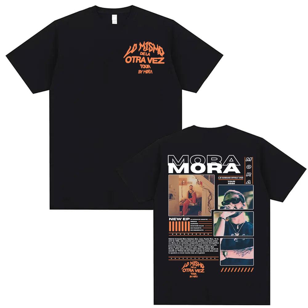 Rapper Mora Lo Mismo Dela Otra Vez Tour 2025 Merch Tshirts Unisex Fashion Hip Hop Vintage T Shirt Unisex Short Sleeve Tshirt Tops