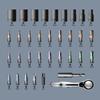 Multifunktionales 34-in-1 Knarrenschraubendreher-Set mit hochharten S2-Stahlbits