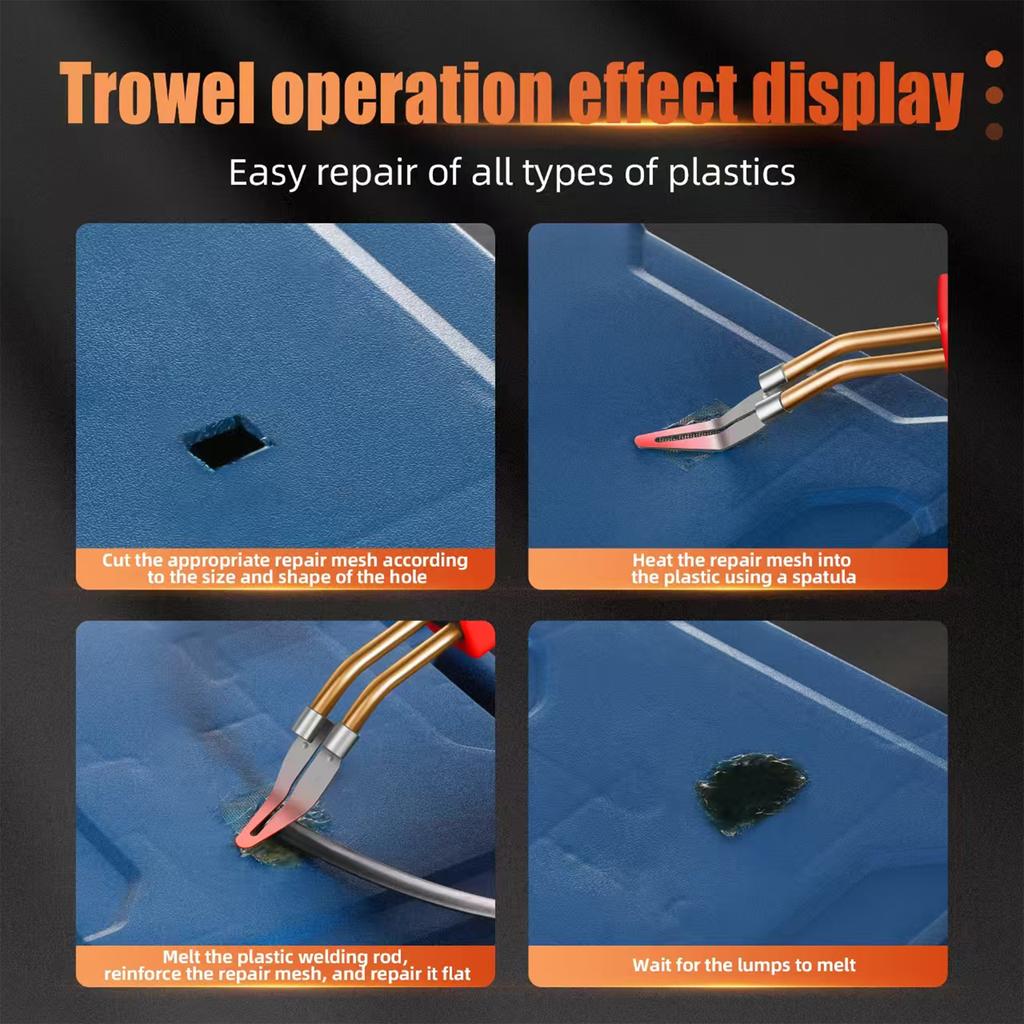 6 Pieces Multi-Functional Plastic Welding Machine Welding Head Set Soldering Repair Iron Smooth Head Welding Tool